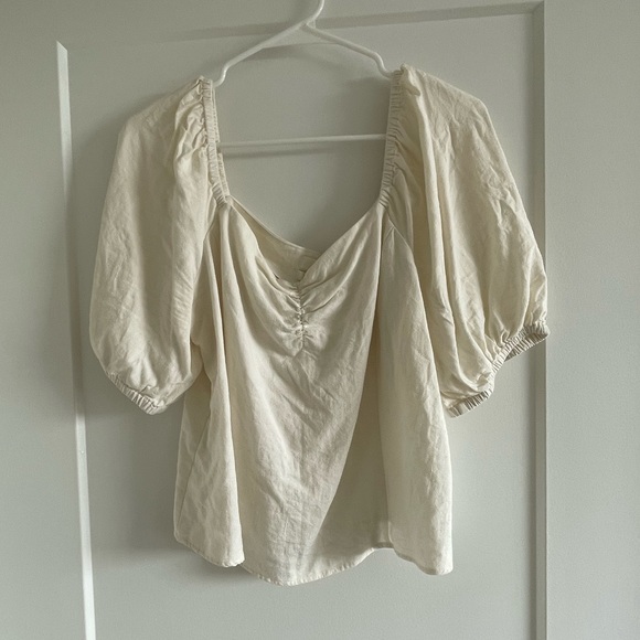 H&M white linen top - Picture 2 of 3